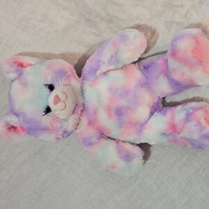 Build-A-Bear Pastel Swirl Kitty Plush Stuffed Animal Pink  Purple Colors